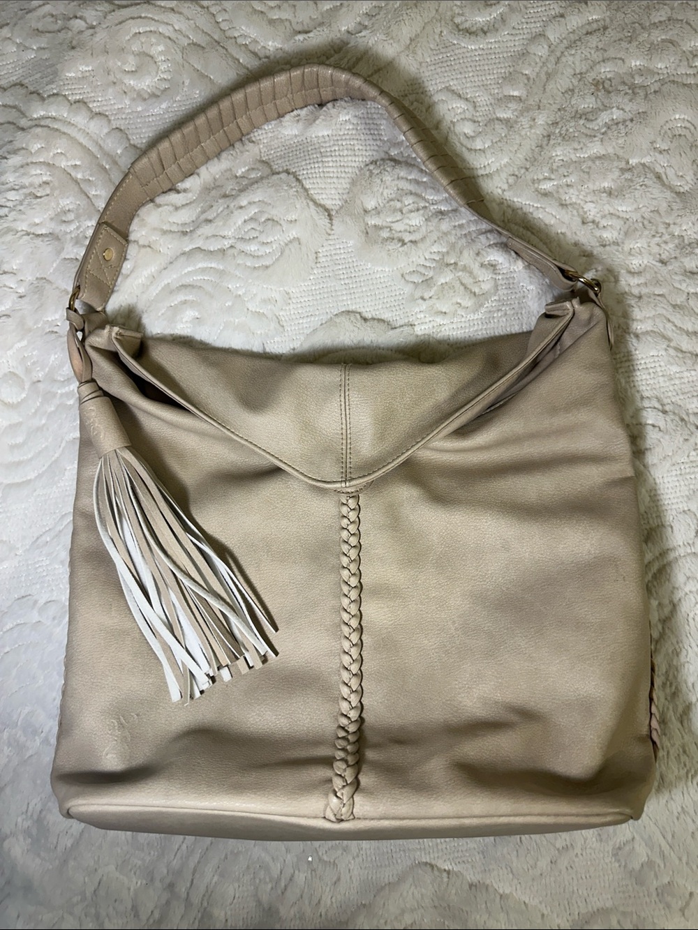 Browning beige Hobo conceal and carry shoulder Bag with Braided Detail